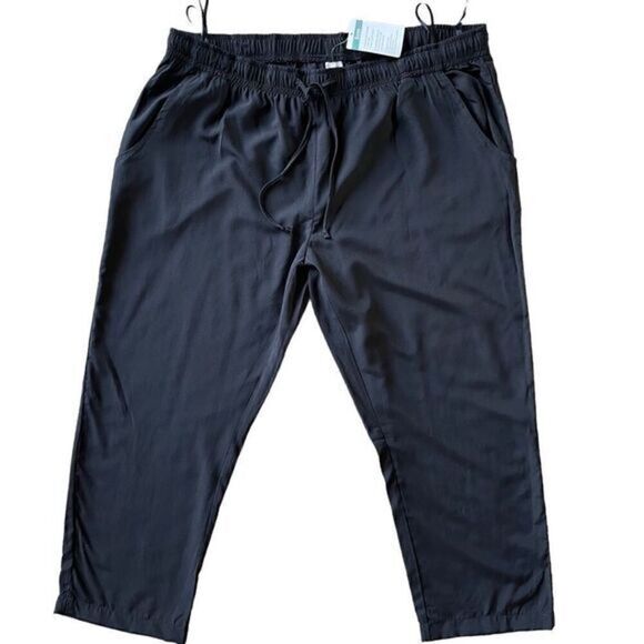 Bonn NWT Lightweight Elastic Waistband Casual Black Leisure Pants Women’s 16P - Picture 1 of 9